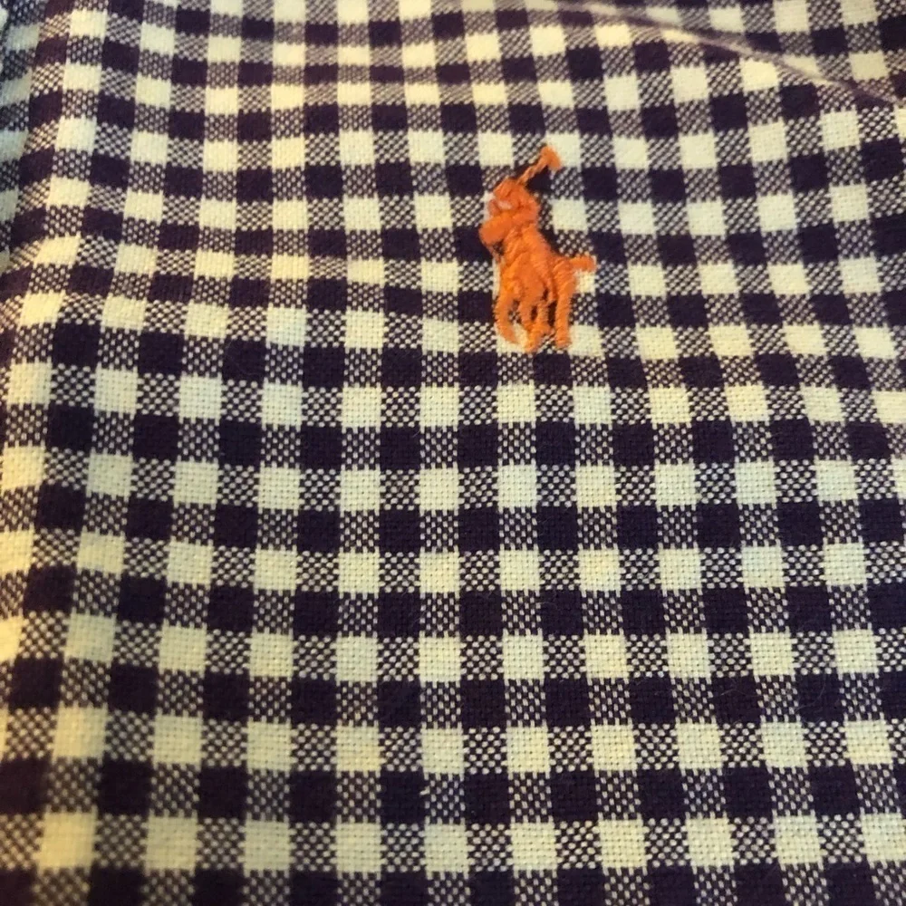 Ralph Lauren Infant/Toddler Button Down Oxford Shirt Purple Check 18MO Easter